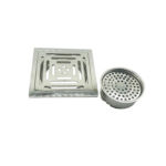 Xunjia/xinzhijia – 15 *15 Cm 6 Corak Palisade Tebal Mm 201 Parit Lantai Persegi Dapur Keluli Tahan Karat dengan Teras Kalis Bau Biasa yang Besar