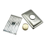 201 Rozsdamentes acél világos bambusz mintázat téglalap alakú 10*15 cm fürdőszoba réz mágneses szag -bizonyító mag padló lefolyása