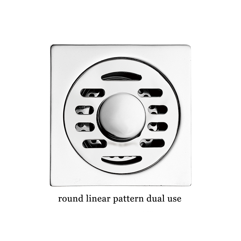 Hot Square 6mm Thick 4 Inch 201 Stainless Steel Round Apple Pattern Bathroom Shower Brass Anti Odor Floor Drain with Bayonet —XINZHIJIA/XUNJIA