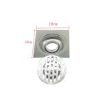 Venta al por mayor Ingeniería SUS 304 Drenaje de piso lineal grueso de 2 mm, cuadrado de acero inoxidable, 10*10 cm, con núcleo común a prueba de olores