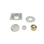 Square Light 4 Inch 2 Mm 3 Mm Thick Garage Floor Drain Cover with Brass Magnetic Self Seal Core