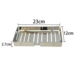 Stainless steel double-layer soap holder bathroom shelf