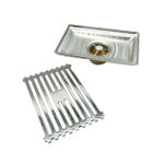 201 Rozsdamentes acél világos bambusz mintázat téglalap alakú 10*15 cm fürdőszoba réz mágneses szag -bizonyító mag padló lefolyása