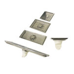 Hot Selling Popular Black And Polished 201 Stainless Steel Toilet Anti Odor Floor Drain with Bamboo Cover Plastic Drain Core