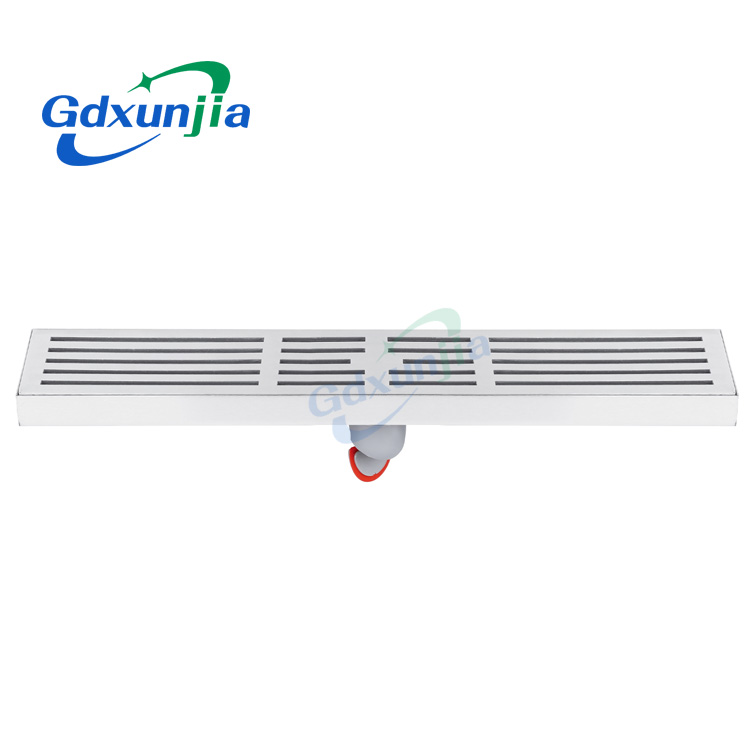 條紋地板排水管有效的浴室排水