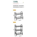 シュンジア/シンジジア – R2 Lengthening Kitchen Storage Metal Tray Drain Rack Dishes Drying Rack Stainless Steel Drain Rack