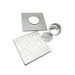 Venta caliente 20*20 cm 2 mm engrosado 304 Drenaje de piso cuadrado de acero inoxidable con elemento filtrante