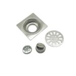 Xunjia/xinzhija – 10*10cm 2mm tebal 201 Titisan Air Keluli Tahan Karat Seperti Parit Lantai Persegi dengan Teras Kalis Bau Biasa