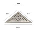 Stainless Steel Triangular Extended Pipe Floor Drain for Bathrooms