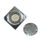 Persegi 10*10cm 2mm Tebal 304 Parit Lantai Linear Keluli Tahan Karat dengan Teras Pengedap Bukti Bau Pvc