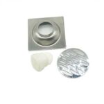 Persegi 10*10cm 2mm Tebal 304 Parit Lantai Linear Keluli Tahan Karat dengan Teras Pengedap Bukti Bau Pvc