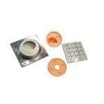 高品质 6mm 厚 201 餐厅用不锈钢波纹厨房防臭防污地漏