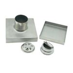 ज़ुन्जिया/झिन्झिजिया – Wholesale 2mm Thick The Invisible Tile Insert 304 Stainless Steel Square Floor Drain