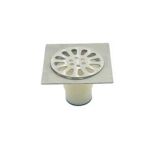 Sanding Square 10*10cm 3mm Thick 201 Stainless Steel Floor Drain with Plastic Large Straight Drainage