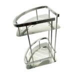 Sıcak satış duvara monte üretim hattı 2 Tier SS201 /SS304 Banyo Mutfak Üçgen Tank Rafı