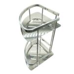 Sıcak satış duvara monte üretim hattı 2 Tier SS201 /SS304 Banyo Mutfak Üçgen Tank Rafı