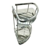 Sıcak satış duvara monte üretim hattı 2 Tier SS201 /SS304 Banyo Mutfak Üçgen Tank Rafı