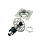 Factory Direct Sale 3 Mm Thick 201 Stainless Steel Linear Floor Drain with Plastic Elbow Washing Machine Hose Connector Set