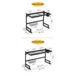 Xunjia/xinzhijia – A1 Draining Rack Above Sink Kitchen Shelf Stainless Steel Vertical Drain Storage Rack And Adjustable Kitchen Drying Rack