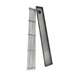 Kejuruteraan saliran lantai keluli tahan karat 8 * 60 pistol keluli tahan karat kelabu jalur pepejal sisi saliran sambungan pengeluar longkang lantai buluh