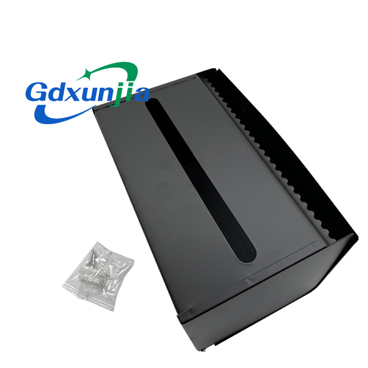 Boîte à papier noire en acier inoxydable, boîte à papier créative en acier inoxydable noir mat K25