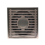 ท่อระบายน้ำชั้นสแตนเลสสีเทาปืนป้องกันกลิ่นแบบหนา