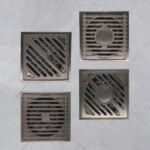 ท่อระบายน้ำชั้นสแตนเลสสีเทาปืนป้องกันกลิ่นแบบหนา