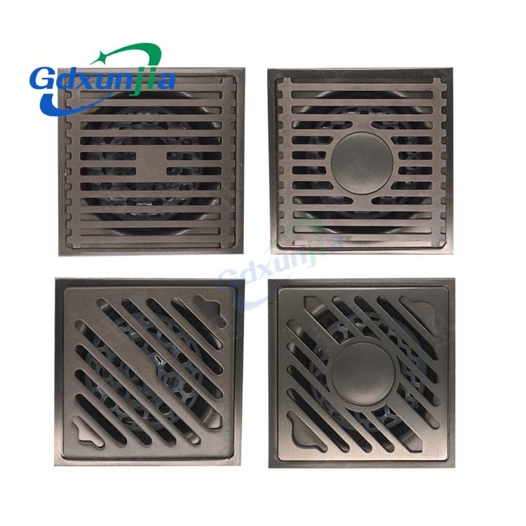 ท่อระบายน้ำชั้นสแตนเลสสีเทาปืนป้องกันกลิ่นแบบหนา