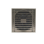 Salur lantai keluli tahan karat kalis bau yang menebal kelabu pistol