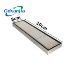 Saliran besar yang tidak kelihatan menebal segi empat tepat tersembunyi longkang lantai keluli tahan karat di dalam bilik mandi