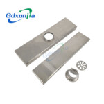 Saliran besar yang tidak kelihatan menebal segi empat tepat tersembunyi longkang lantai keluli tahan karat di dalam bilik mandi